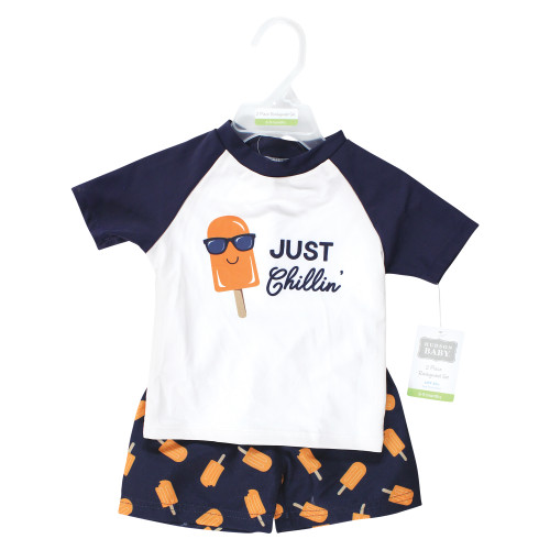 Hudson Baby Swim Rashguard Set, Just Chillin