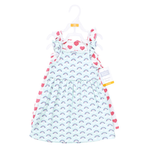 Hudson Baby Cotton Dresses, Cloudy Rainbow