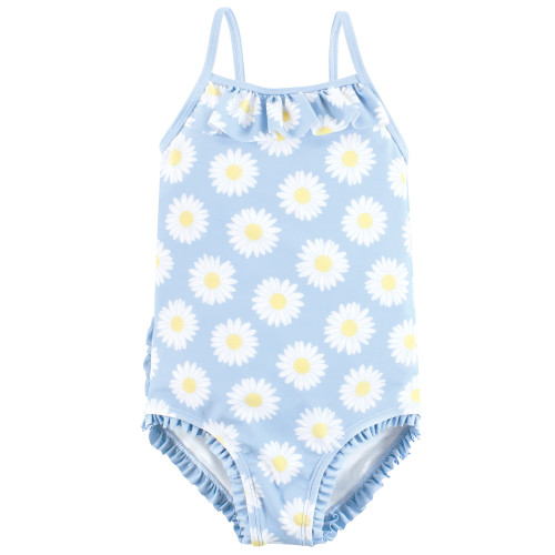 Hudson Baby Baby and Toddler Swimsuit, Blue Daisy 1