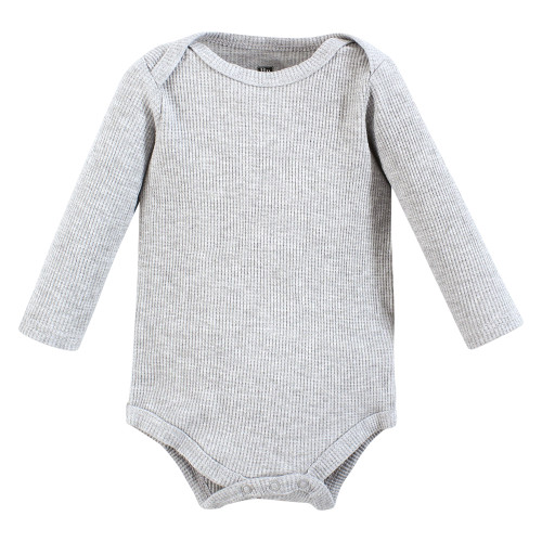 Hudson Baby Thermal Long Sleeve Bodysuits, Buffalo Plaid Moose