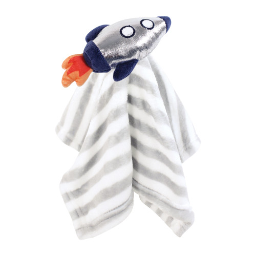 Hudson Baby Animal Face Security Blanket, Happy Planets 3-Pack