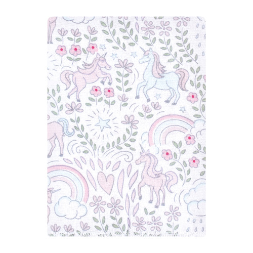 Hudson Baby Cotton Flannel Burp Cloths Bundle, Dreamy Unicorn