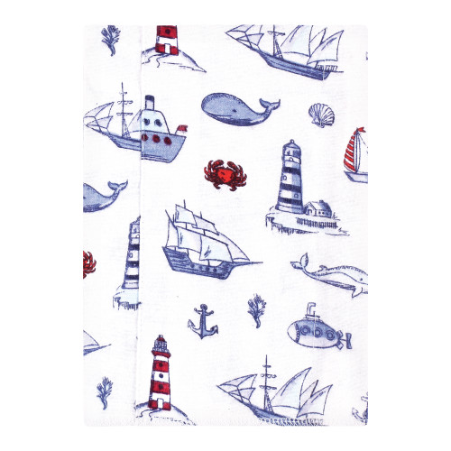 Hudson Baby Cotton Flannel Burp Cloths, Lighthouse 7 Pack