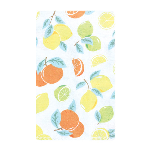 Hudson Baby Cotton Flannel Burp Cloths, Citrus Mint 10 Pack