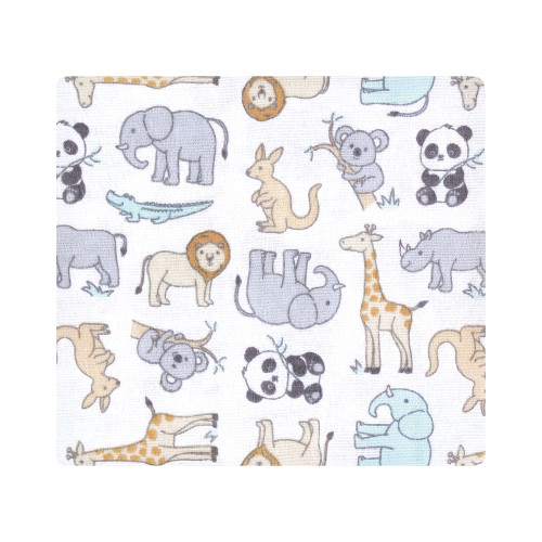 Hudson Baby Cotton Flannel Receiving Blankets Bundle, Kangaroo