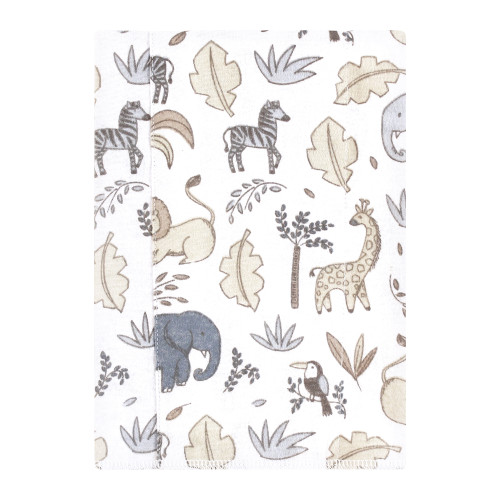 Hudson Baby Cotton Flannel Burp Cloths, Neutral Safari 7 Pack