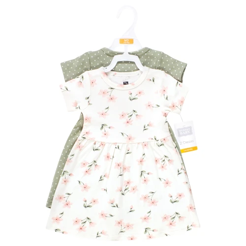 Hudson Baby Cotton Dresses, Pink Dainty Floral