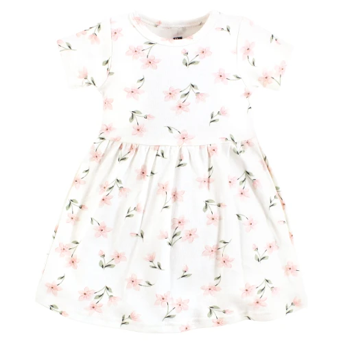 Hudson Baby Cotton Dresses, Pink Dainty Floral