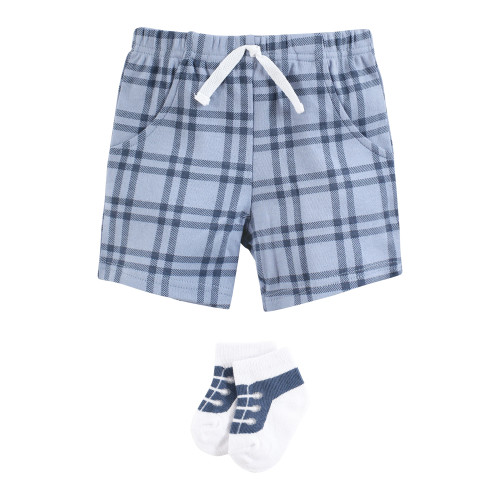 Hudson Baby Bodysuit, Short and Sock, Mamas Little Man