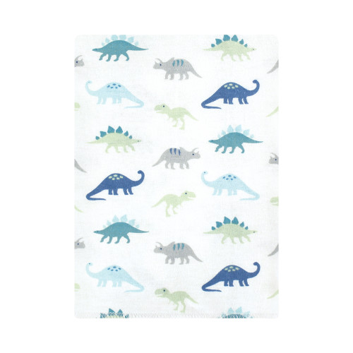 Hudson Baby Cotton Flannel Burp Cloths Bundle, Soft Teal Dino