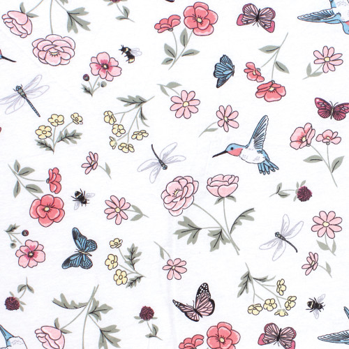 Hudson Baby Cotton Toddler Pillow Case, Hummingbird Garden