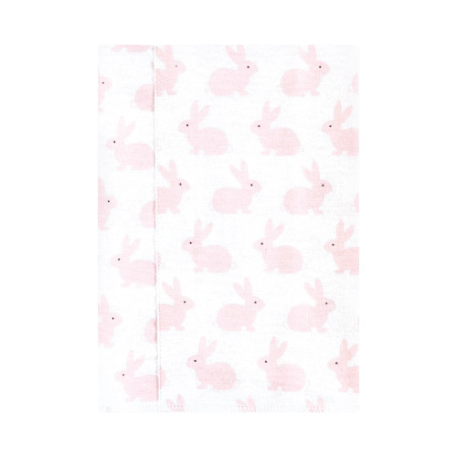 Hudson Baby Cotton Flannel Burp Cloths, Pink Honey Bunny 7 Pack