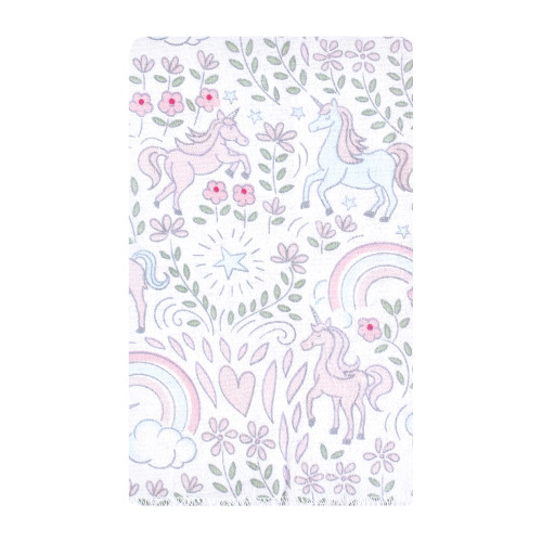 Hudson Baby Cotton Flannel Burp Cloths, Dreamy Unicorn 10 Pack