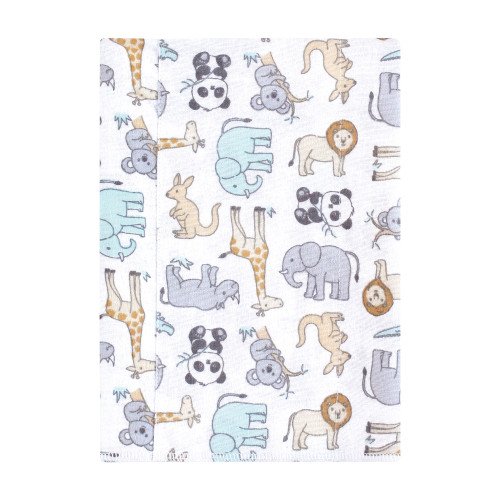Hudson Baby Cotton Flannel Burp Cloths, Kangaroo 4 Pack