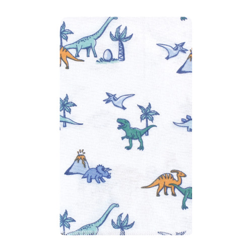 Hudson Baby Cotton Flannel Burp Cloths, Pastel Dino 10 Pack