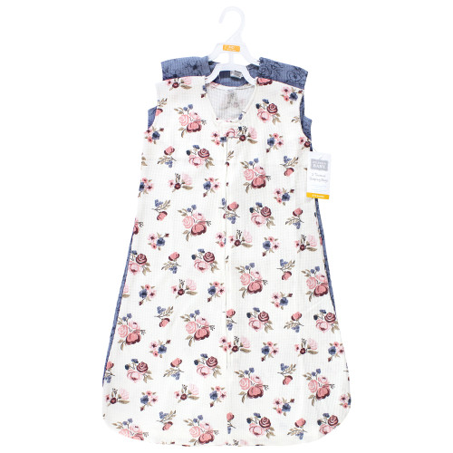 Hudson Baby Thermal Sleeveless Sleeping Bag 2pk, Dusty Rose Floral