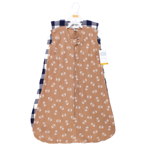 Hudson Baby Thermal Sleeveless Sleeping Bag 2pk, Football