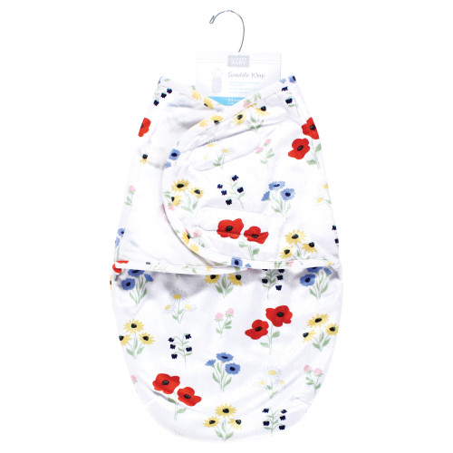 Hudson Baby Plush Faux Fur Swaddle Wrap, Wildflower