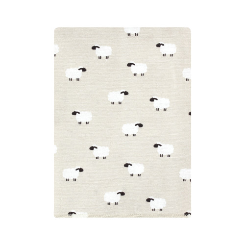 Hudson Baby Cotton Flannel Burp Cloths Bundle, Taupe Sheep