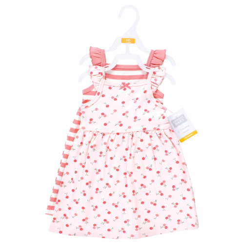 Hudson Baby Cotton Dresses, Cherry Sweet
