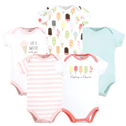 Touched By Nature Organic Cotton Bodysuits, Popsicle
