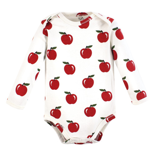 Touched By Nature Organic Cotton Long-Sleeve Bodysuits, Fruits And Veggies