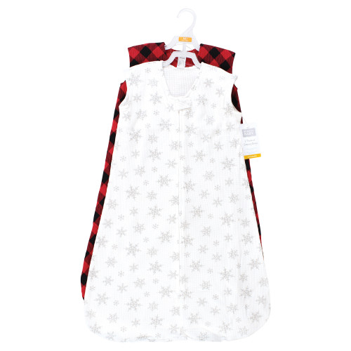 Hudson Baby Thermal Sleeveless Sleeping Bag 2pk, Snowflake