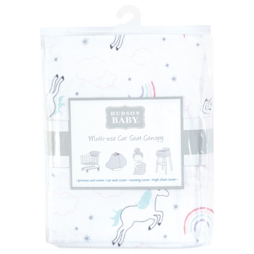 Hudson Baby Multi-use Car Seat Canopy, Glitter Unicorn