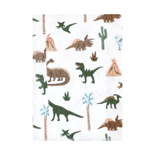Hudson Baby Cotton Flannel Burp Cloths, Retro Dinosaur 4 Pack