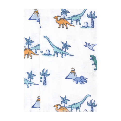Hudson Baby Cotton Flannel Burp Cloths, Pastel Dino 7 Pack