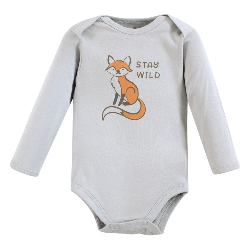 Touched By Nature Organic Cotton Long-Sleeve Bodysuits, Dreamy Woodland