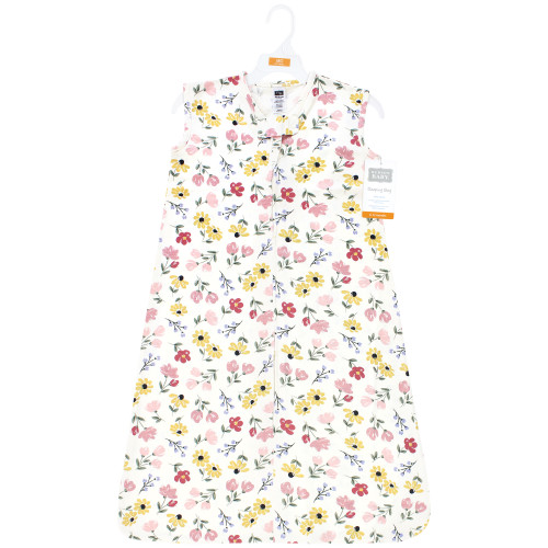 Hudson Baby Cotton Sleeveless Wearable Sleeping Bag, Sack, Blanket, Soft Painted Floral