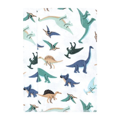 Hudson Baby Cotton Flannel Burp Cloths, Dino Friends 7 Pack