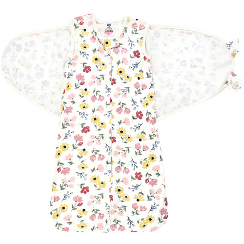 Hudson Baby Convertible Swaddle Sleep Sack, Soft Painted Floral
