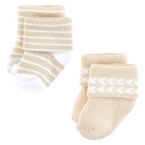 Hudson Baby Cotton Rich Newborn and Terry Socks, Little Lizard