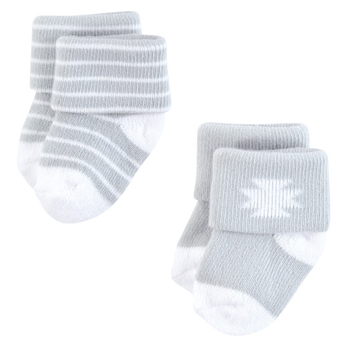 Hudson Baby Cotton Rich Newborn and Terry Socks, Little Lizard