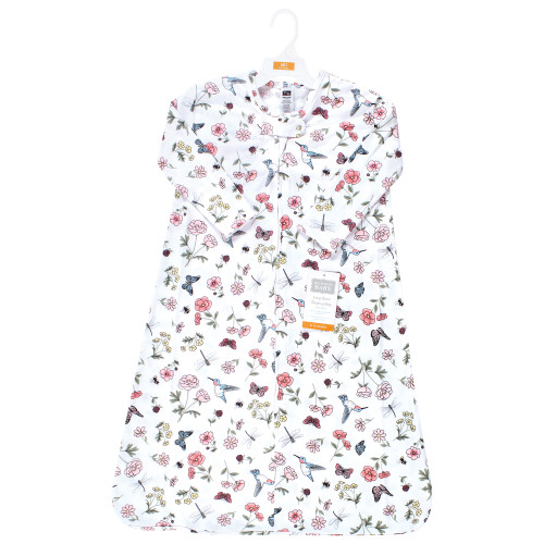Hudson Baby Long Sleeve Cotton Jersey Sleeping Bag, Hummingbird Garden