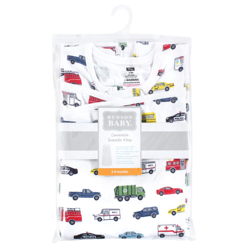 Hudson Baby Convertible Swaddle Sleep Sack, Going Places
