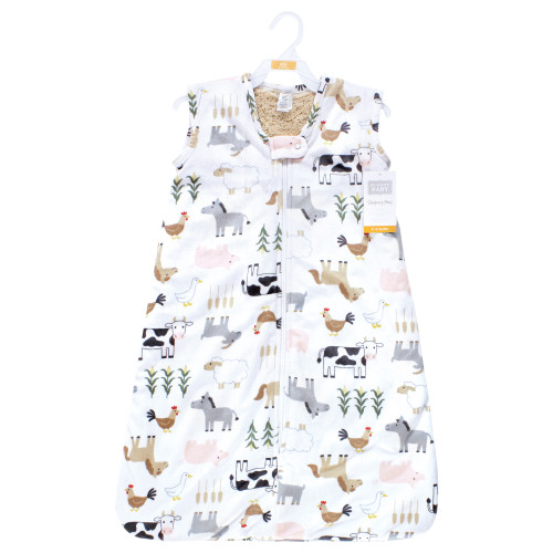 Hudson Baby Plush Faux Fur Sleeping Bag, Wearable Blanket, Cute Farm
