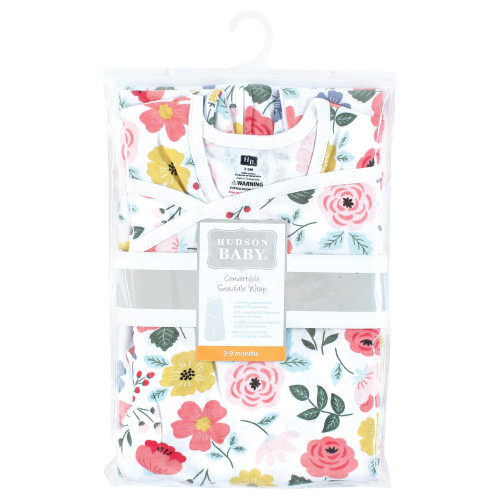 Hudson Baby Convertible Swaddle Sleep Sack, Modern Botanical