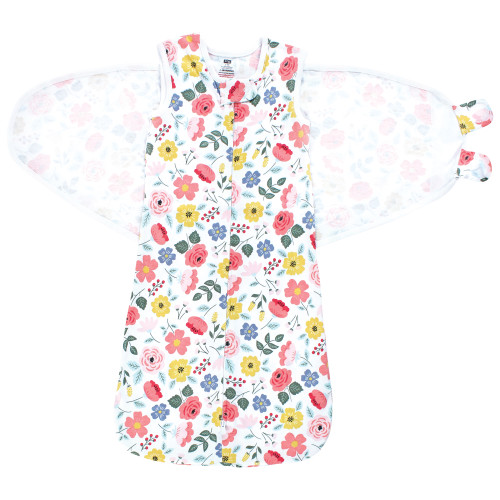 Hudson Baby Convertible Swaddle Sleep Sack, Modern Botanical