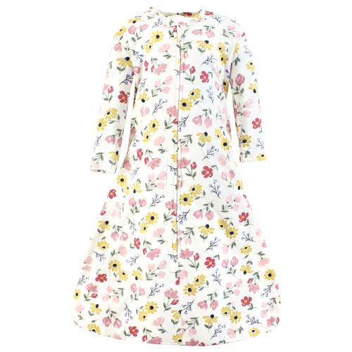 Hudson Baby Long Sleeve Cotton Jersey Sleeping Bag, Soft Painted Floral