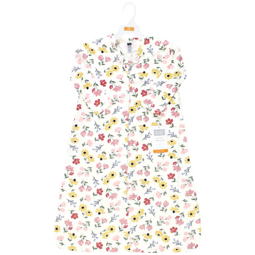 Hudson Baby Long Sleeve Cotton Jersey Sleeping Bag, Soft Painted Floral