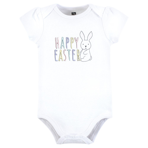 Hudson Baby Cotton Bodysuits, Easter Bunny Pink