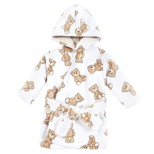 Hudson Baby Mink with Faux Fur Lining Pool and Beach Robe Cover-ups, Teddy Bears