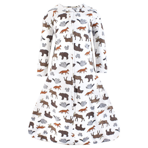 Hudson Baby Long Sleeve Cotton Jersey Sleeping Bag, Animal Adventure