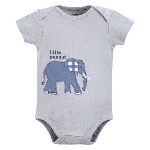 Touched By Nature Organic Cotton Bodysuits, Blue Peanut