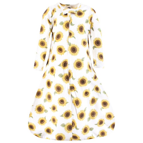 Hudson Baby Long Sleeve Cotton Jersey Sleeping Bag, Sunflower