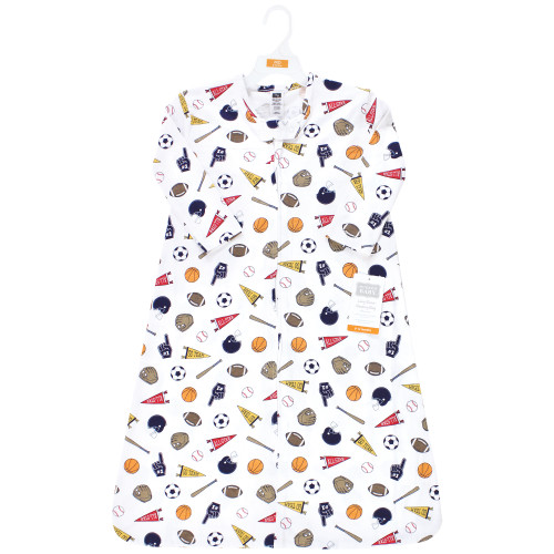 Hudson Baby Long Sleeve Cotton Jersey Sleeping Bag, Sports Fan