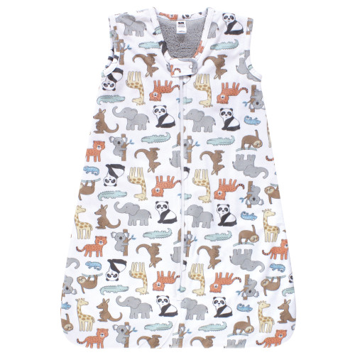 Hudson Baby Plush Faux Fur Sleeping Bag, Wearable Blanket, Zoo Animals